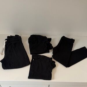 Bundle of Size 4 Kids - Classic Black Leggings and Tees - 4 peices